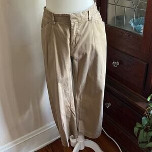 90s Vintage Lee Jeans Chino Pants Size 6 Khaki Beige Dress PETITE Bootcut Office